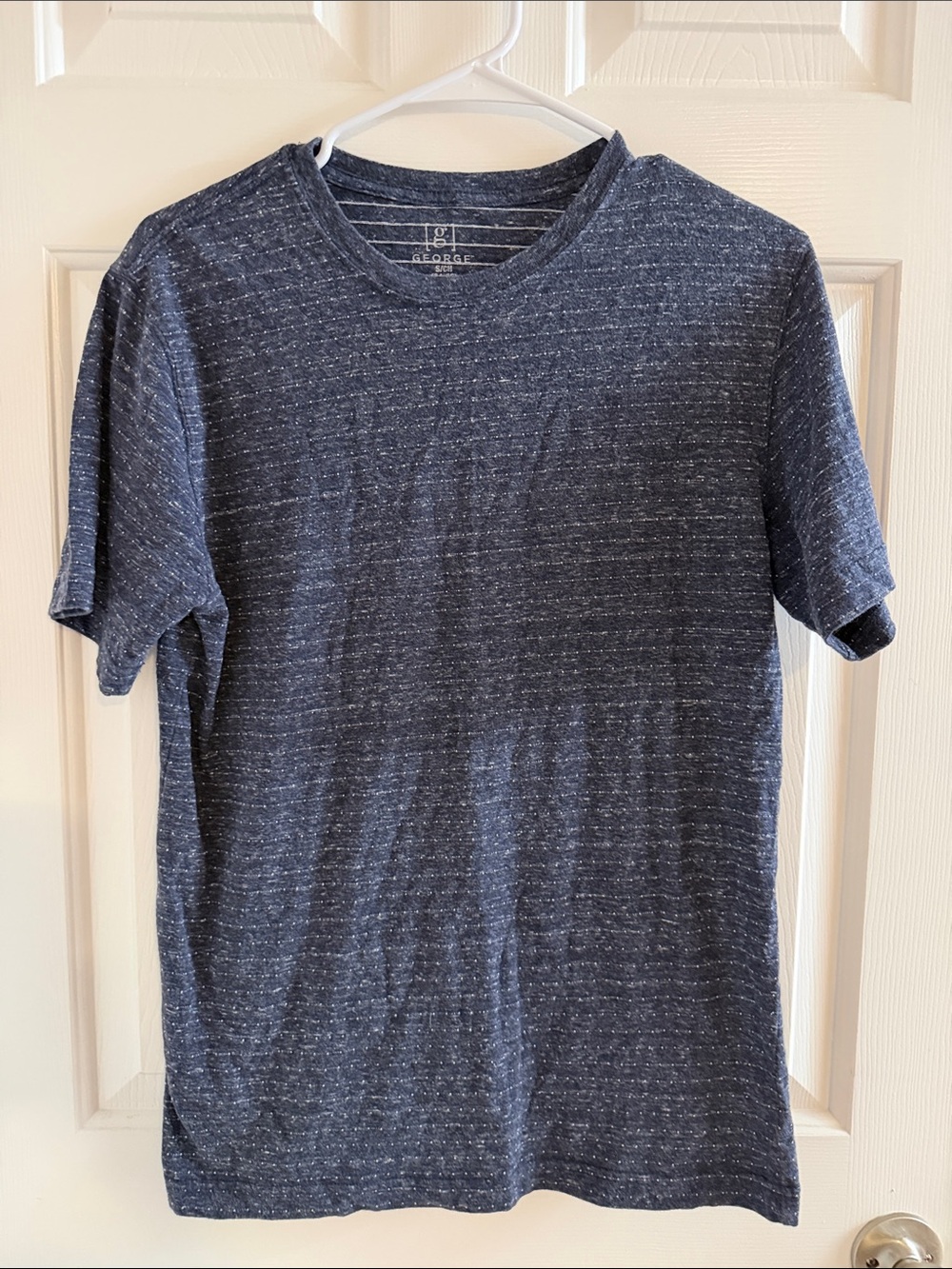 George Men's Navy Heather Short Sleeve Crew Neck Tee